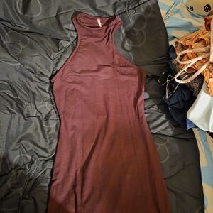 Sleeveless Burgundy Dress